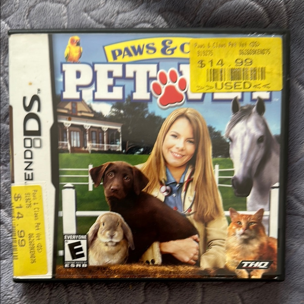 3/$15 Nintendo DS Paws & Claws Pet Vet Game